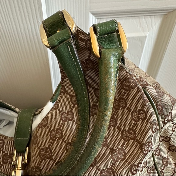 Gucci GG Canvas Nailhead Jackie Bardot Bag - Picture 14 of 16